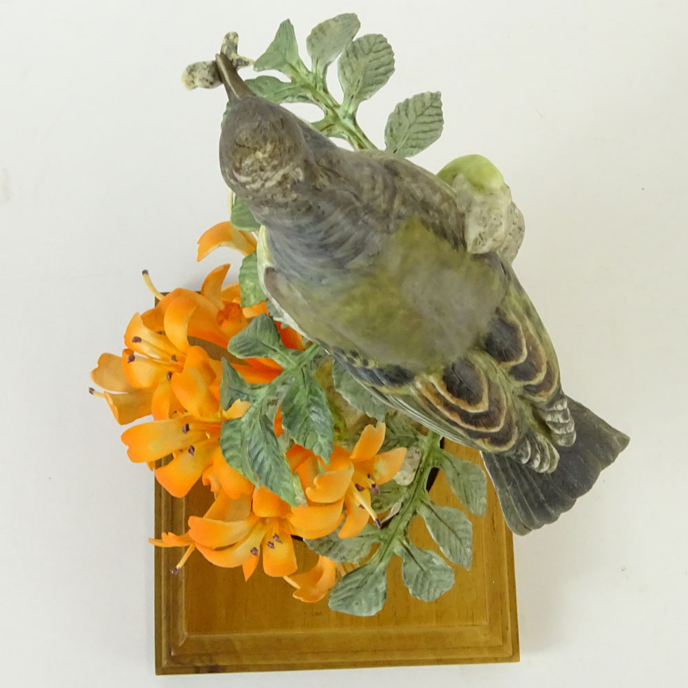 Dorothy Doughty Royal Doulton Porcelain Bird Group "Phoebe Sayor & Flame Vine". 