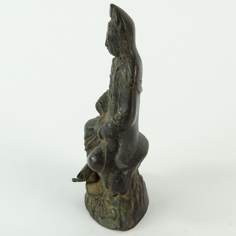 Chinese Ming Dynasty Bronze Figure of Guanyin.