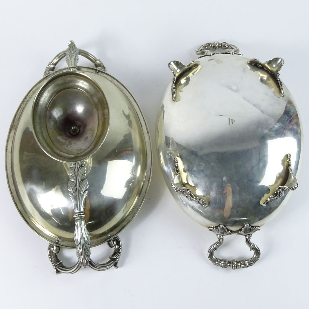 Two Antique German 750 Silver Compotes.
