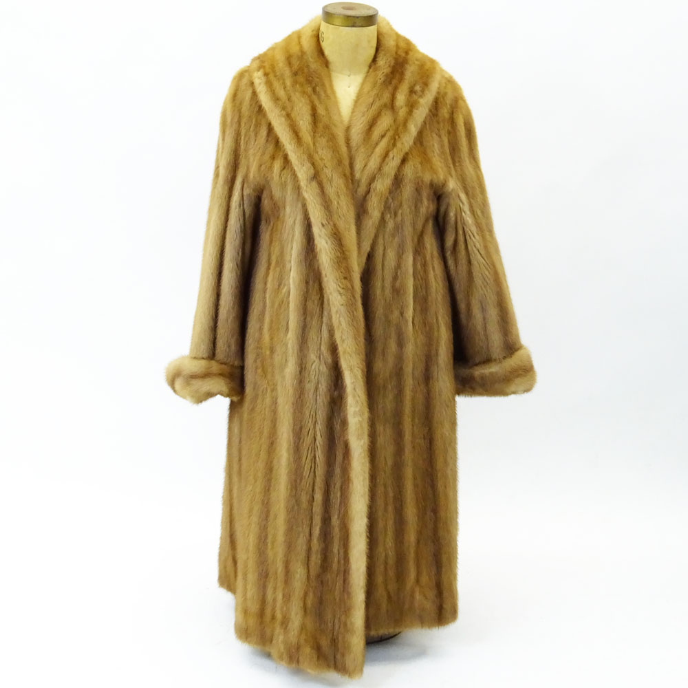 Vintage Full Length Brown Mink Coat.