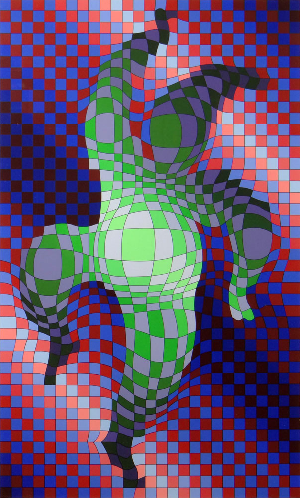 Yvaral Jean-Pierre Vasarely, French (1934-2002). Lithograph. "Untitled" Signed Lower Right. 