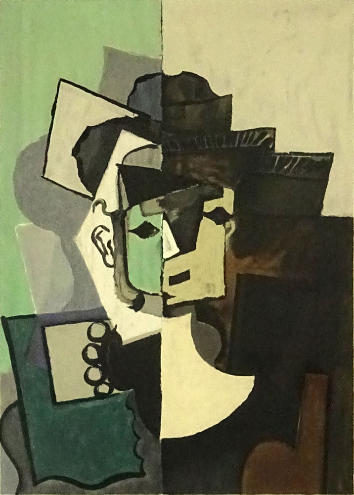 after: Pablo Picasso Spanish (1881-1973)  A Numbered Edition Lithograph.  "Portrait de Femme" Circa 1972. Estate Lithograph.