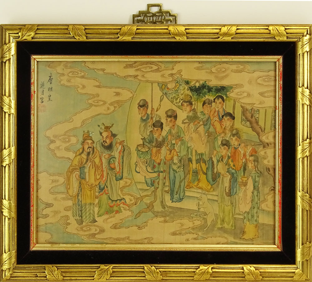 Collection of Twelve (12) 20th Century Chinese Watercolors on Silk.