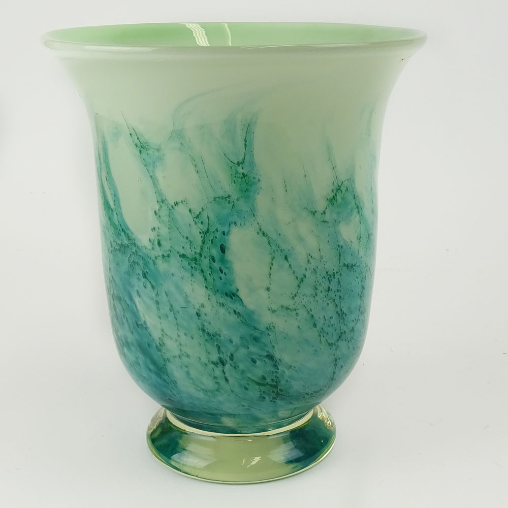 Vintage Art Glass Vase. Possibly Murano. Cut pontil bottom.