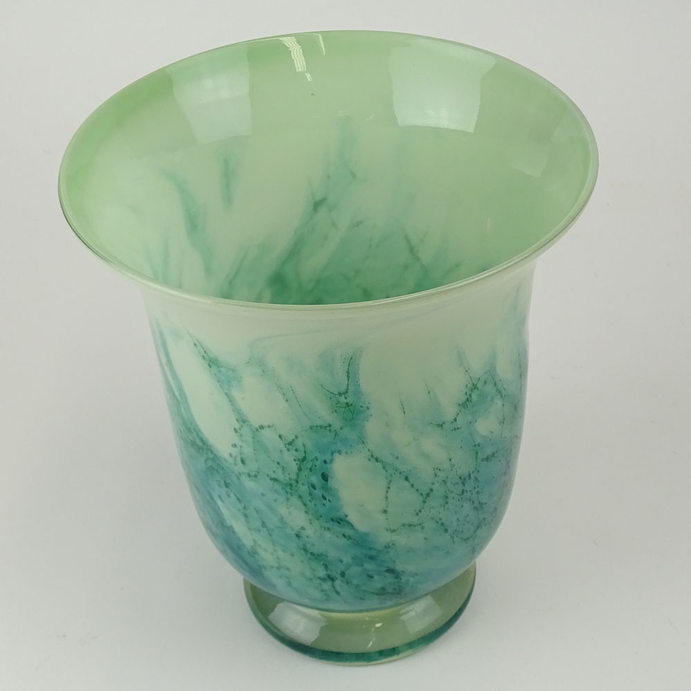 Vintage Art Glass Vase. Possibly Murano. Cut pontil bottom.