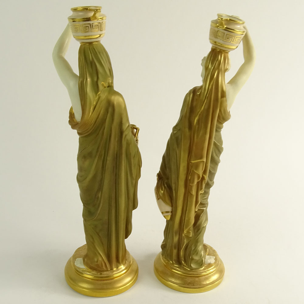 Pair of Royal Worcester Classical Figures.