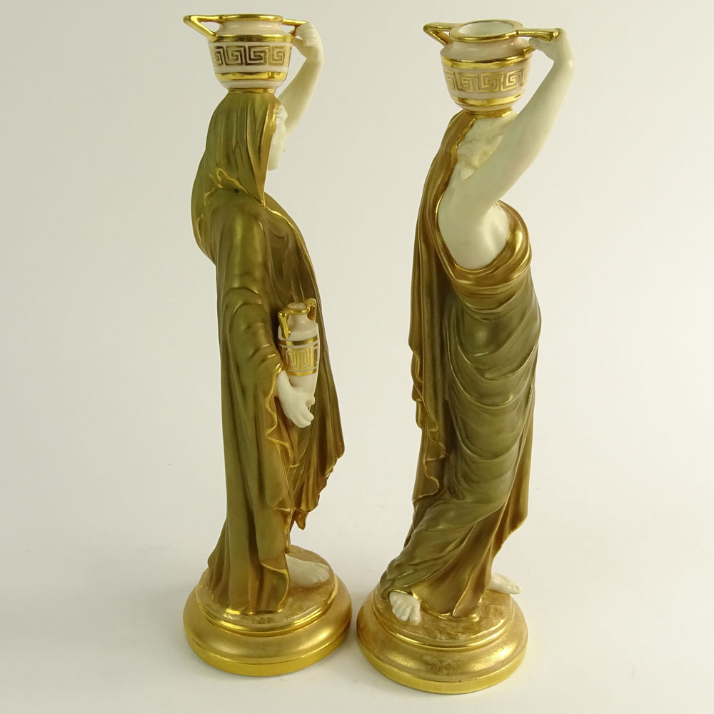Pair of Royal Worcester Classical Figures.