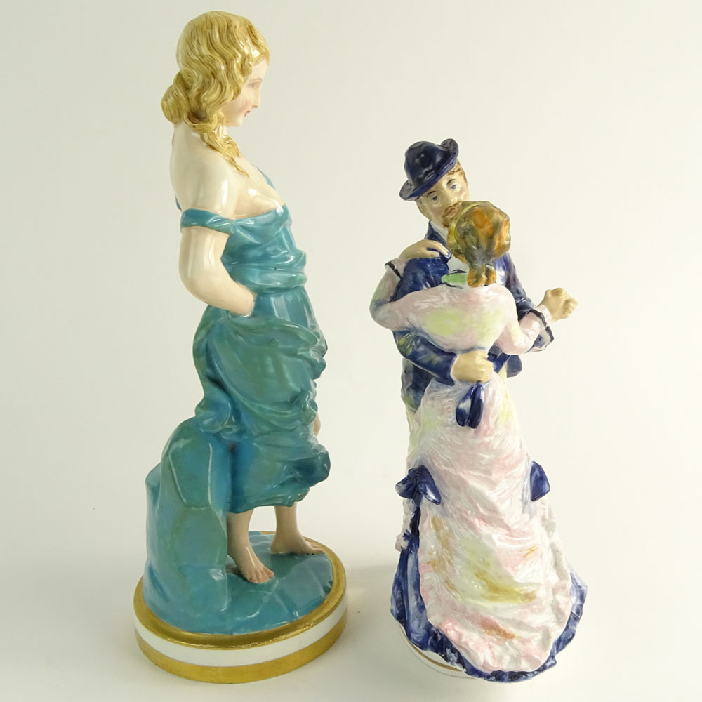 Collection of Two (2) Royal Worcester Porcelain Figurines. Includes "Marguerite and Don Pedro" 