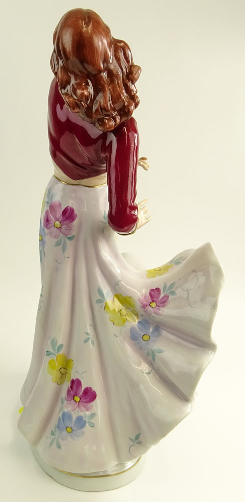 Large Royal Dux Porcelain Figurine "Spanish Dancer" 
