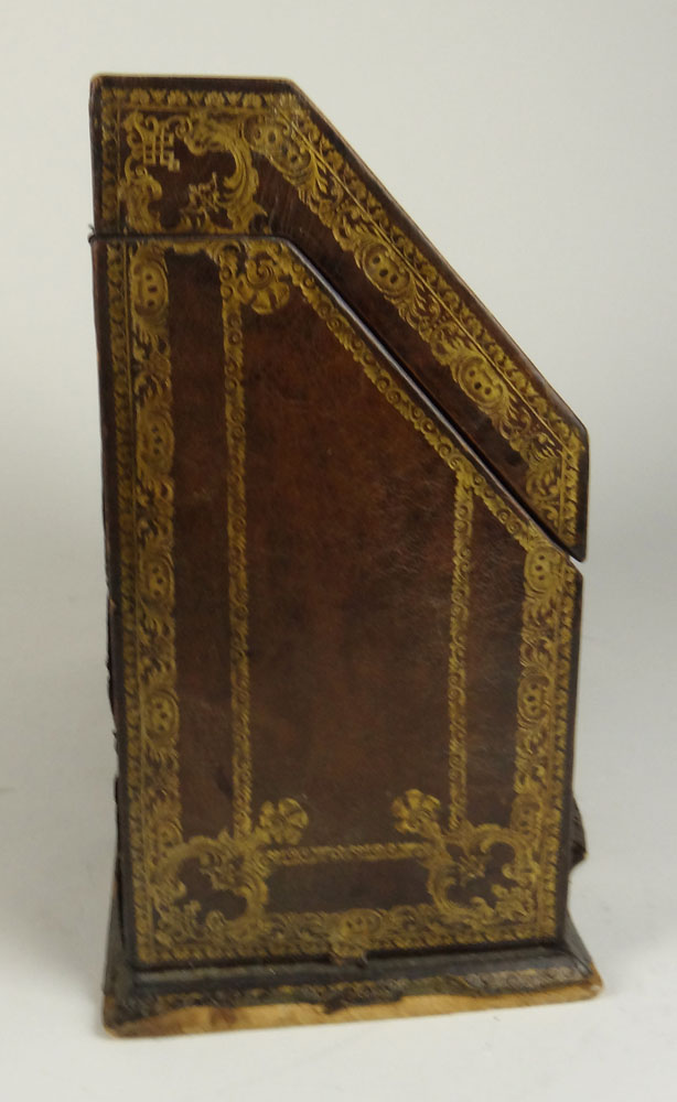 Early 20th Century Tooled Leather Stationary Box.