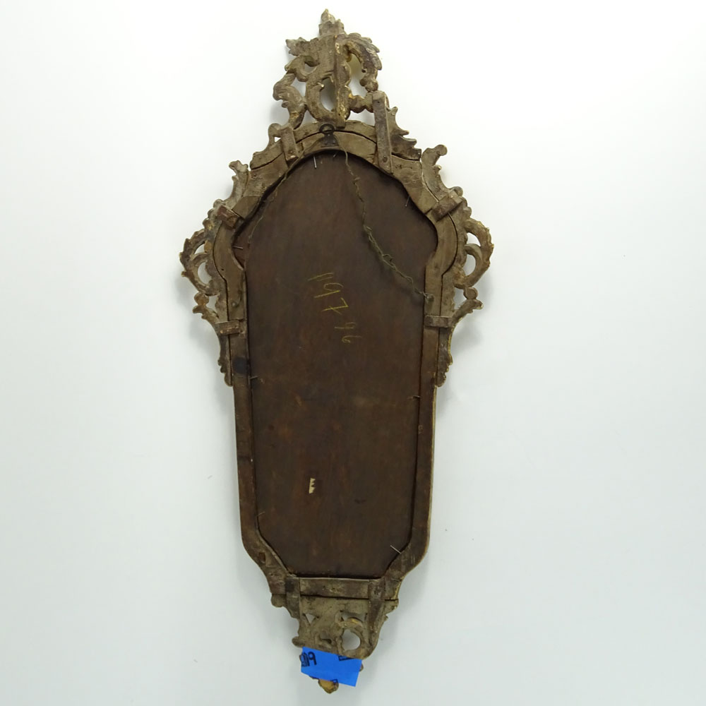 Vintage Carved Gilt Wood Intaglio Mirror.