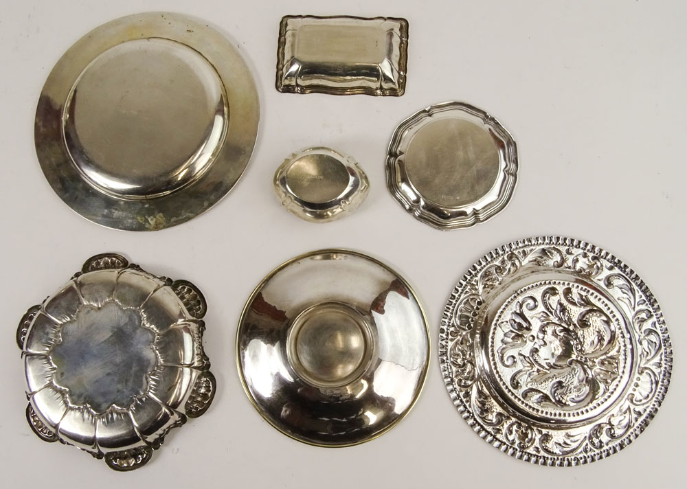 Antique Seven (7) Piece Lot of German 800 Silver Tabletop items.