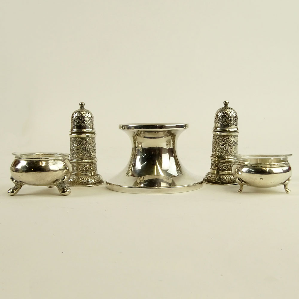 Lot of 5 Antique German Silver Tabletop items.
