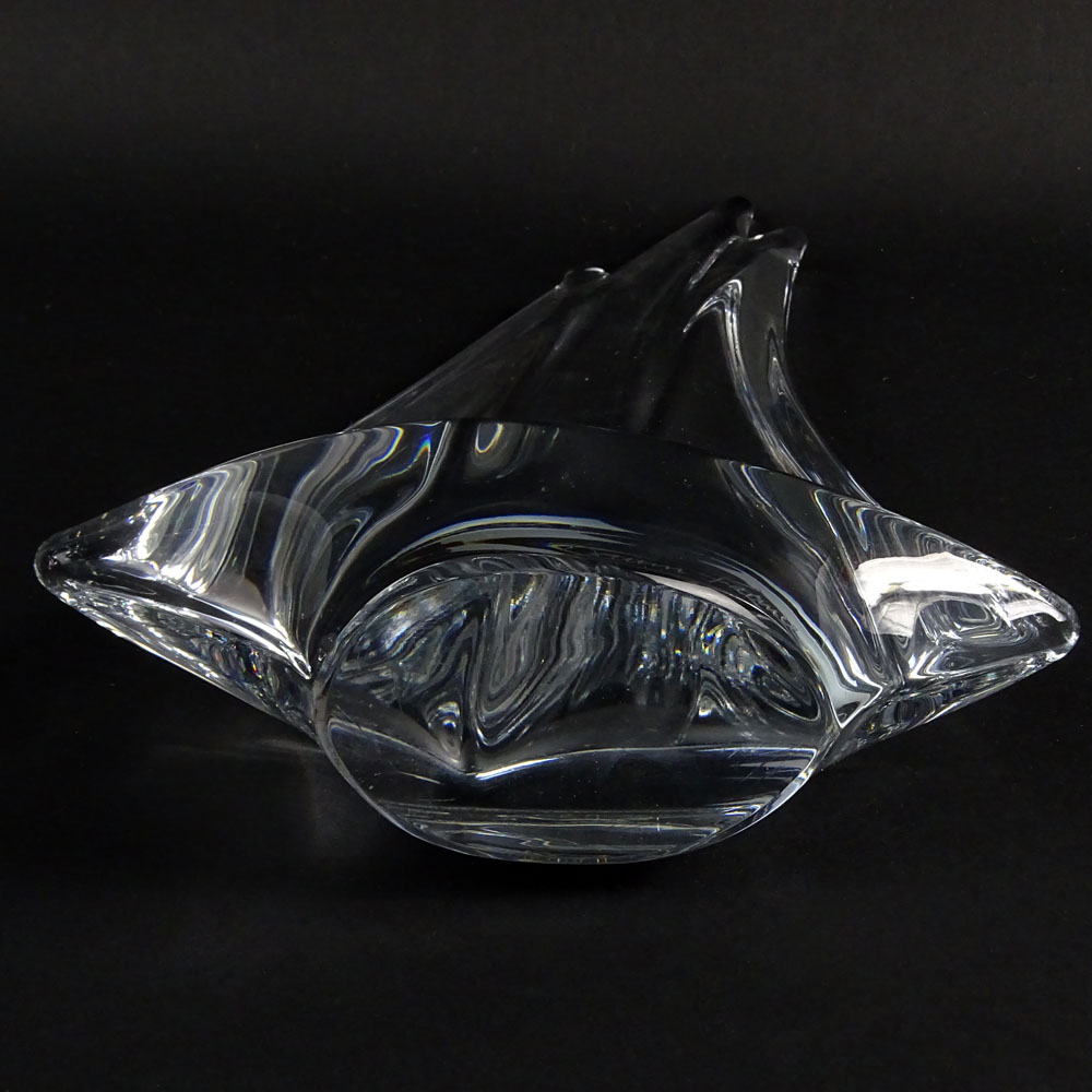 Daum France Crystal Sailboat Sculpture.