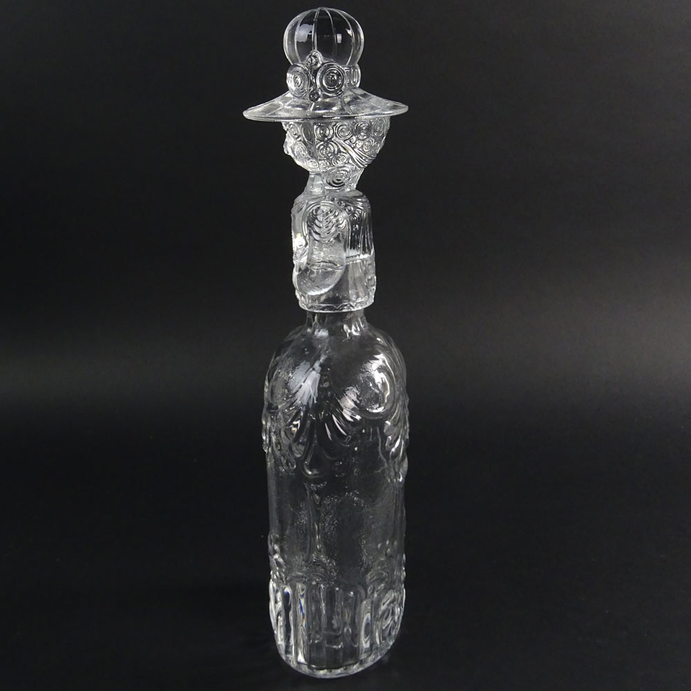 Rosenthal Winblad Glass Figural Decanter. In 48 original Box.