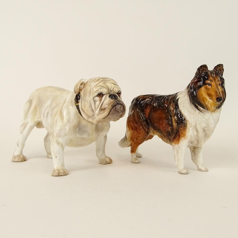 Lot of Two (2) Royal Doulton Porcelain Dog Figurines.