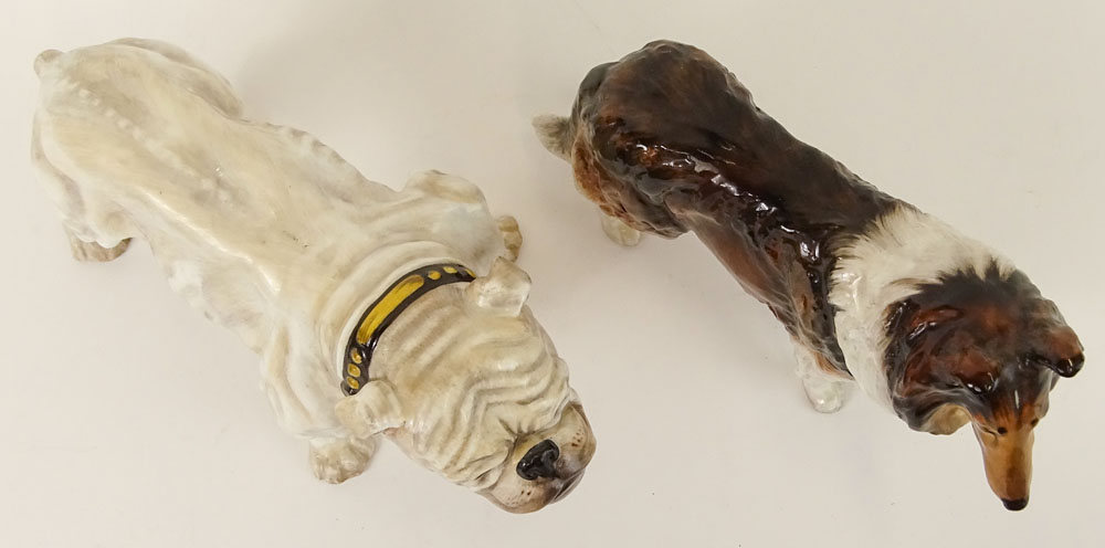 Lot of Two (2) Royal Doulton Porcelain Dog Figurines.