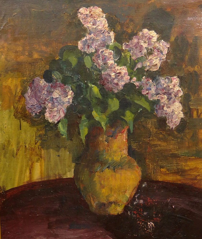 attributed to: Petr Petrovich Konchalovsky, Russian/Ukrainian (1876-1956) circa 1936 Oil on Canvas "Still Life with Flowers".