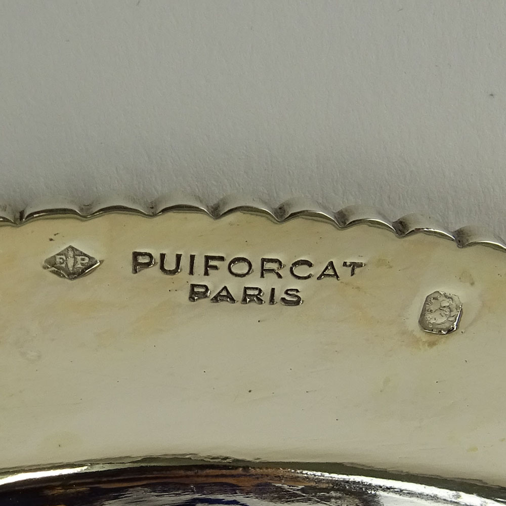 Vintage French Puiforcat Silver Tray. Signed Puiforcat, (Minerva) touch mark, (E-baton-P).