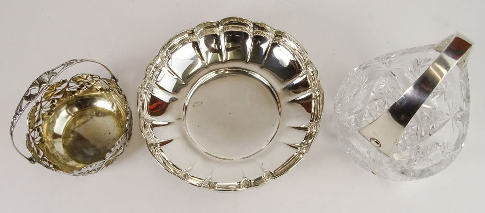 Lot of Three (3) German 800 Silver Table Top Items.