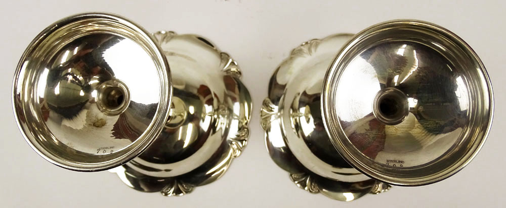 Pair of Vintage Sterling Silver Compotes. Signed sterling. Good condition.