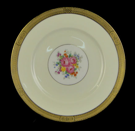 Set of Twelve (12) Royal Cauldon #V3669 Pattern Porcelain Dinner/Service Plates