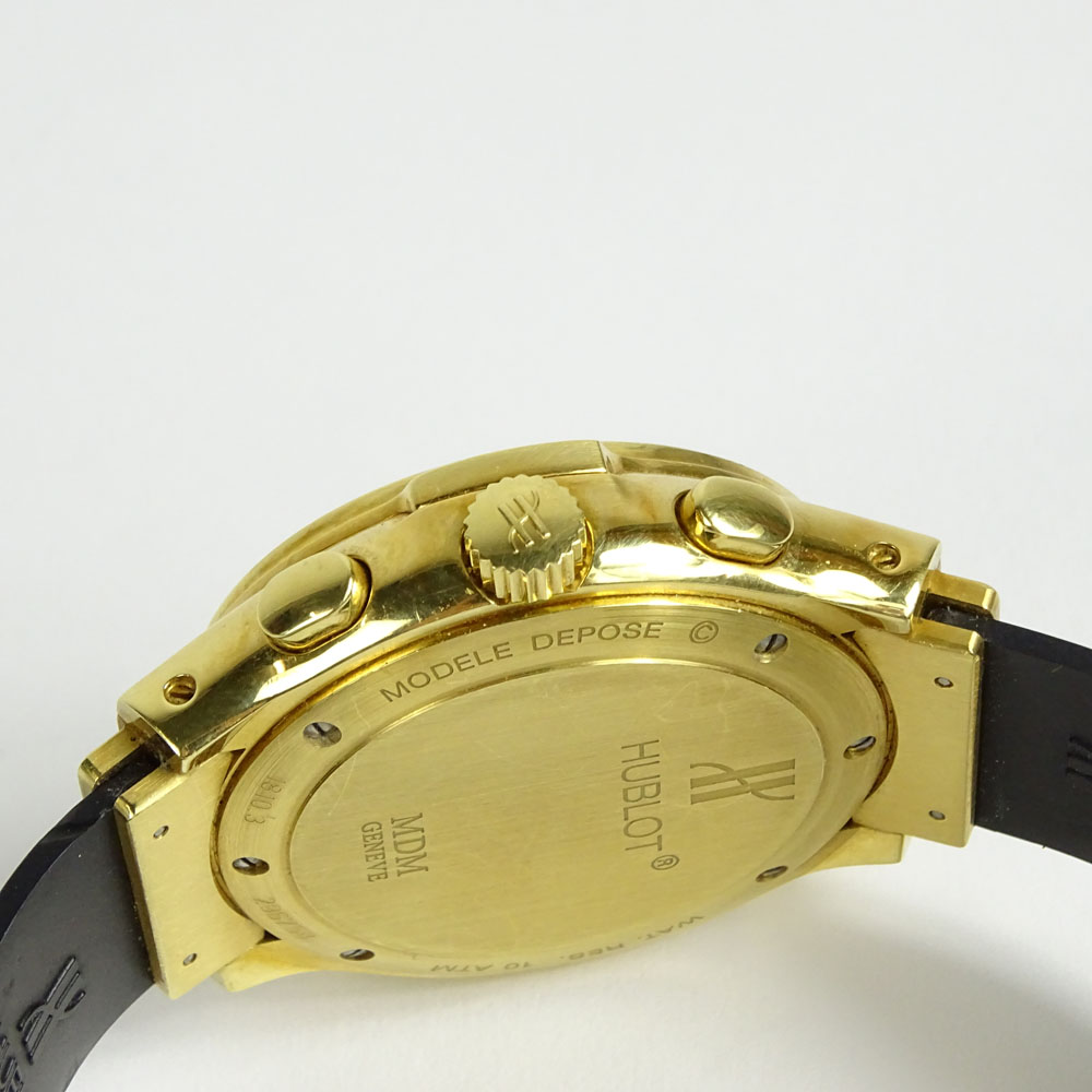 Vintage Men's Hublot MDM 18 Karat Yellow Gold Chronograph 1810.3 watch.