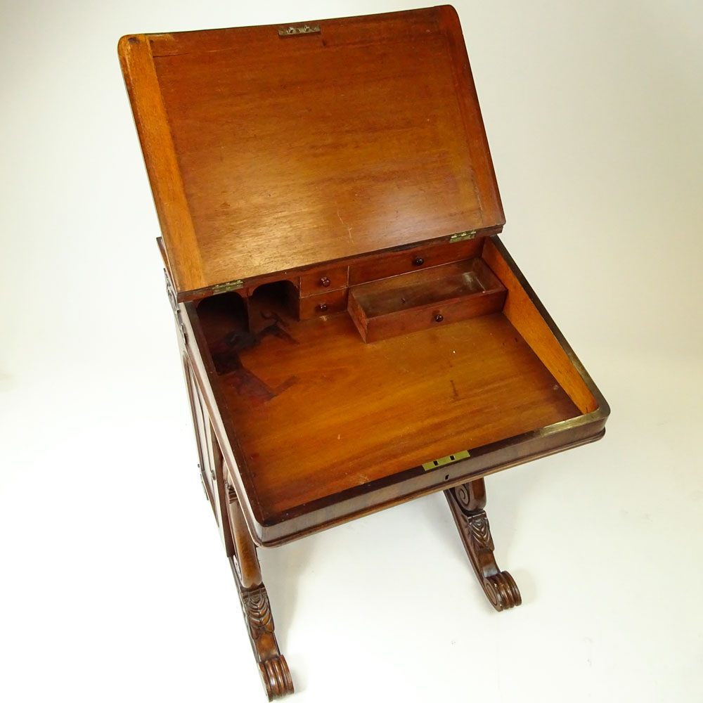 Antique English Rosewood Davenport Desk.