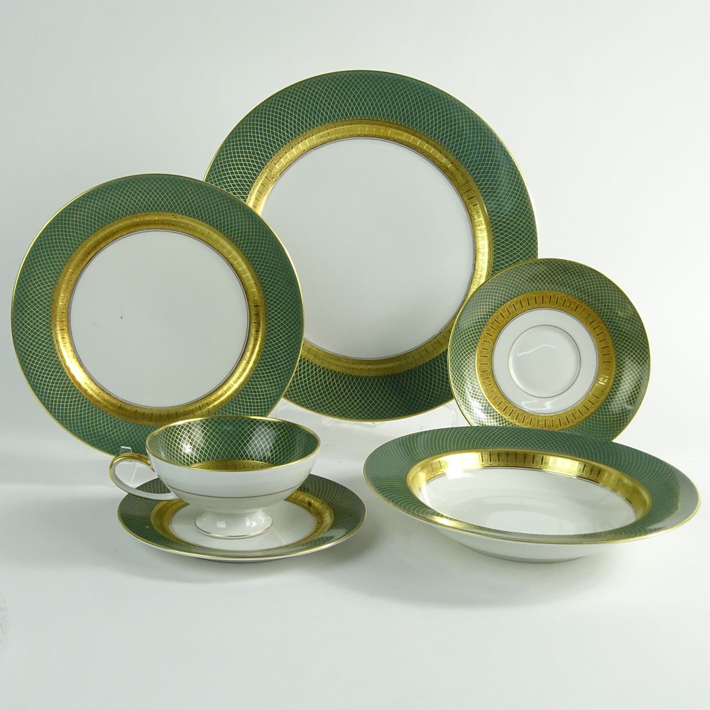 Sixty-One (61) Piece Rosenthal Green Grail Partial Dinnerware Set.