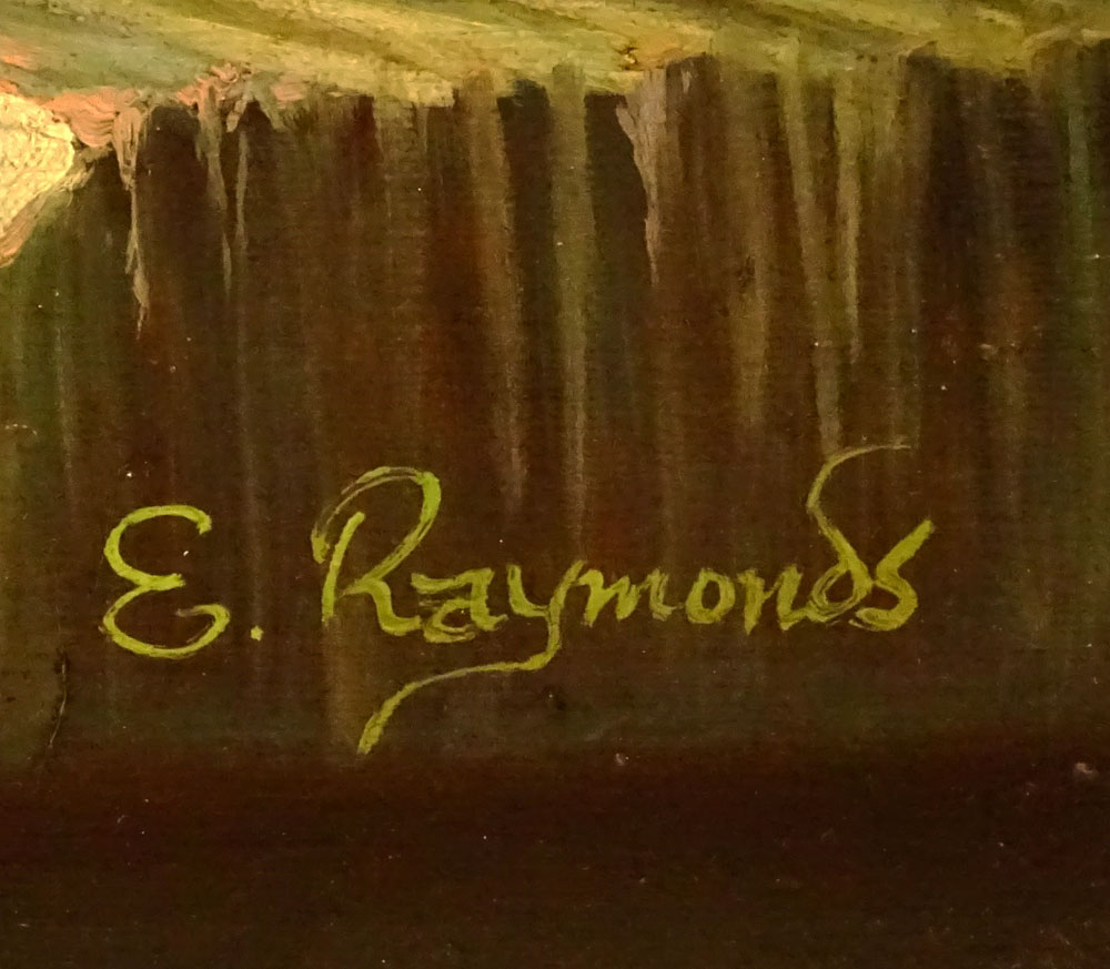 Contemporary Oil on Canvas, Still Life with Flowers. Bears signature E. Raymonds.