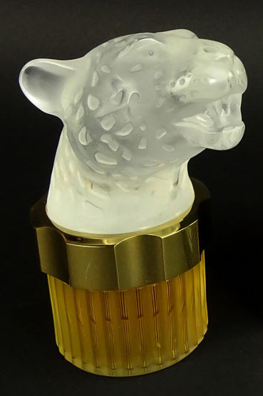 Boxed Lalique 3.3 fl. oz Pour Homme Eau de Parfum Panther Head Bottle.