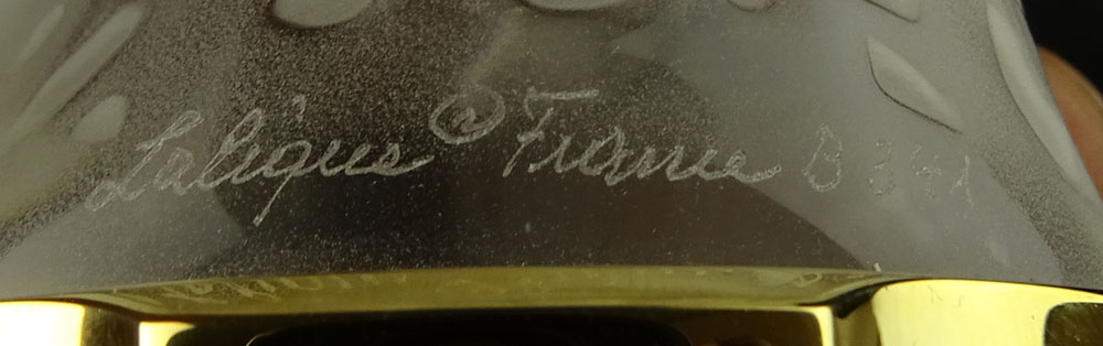 Boxed Lalique 3.3 fl. oz Pour Homme Eau de Parfum Panther Head Bottle.