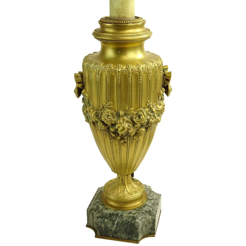 French Art Deco Gilt Bronze Lamp.