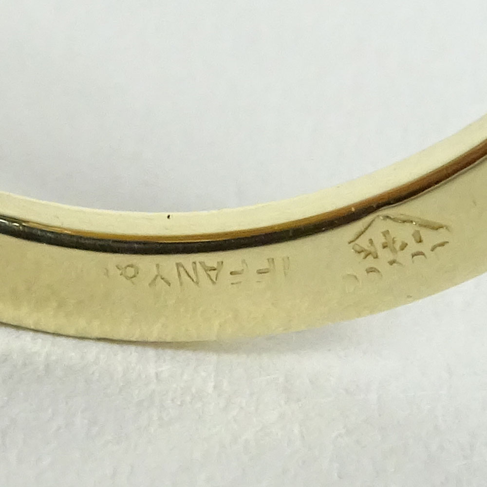 Vintage 14 Karat Yellow Gold Key Form Key Ring. Stamped 14K, Tiffany.  