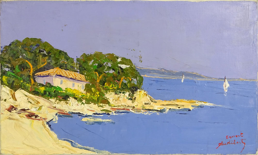 Ernest Audibert, French (20th C) Oil on canvas "Environs de St Maxime" 