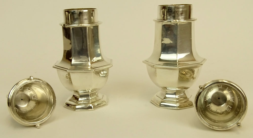 Pair of Antique Tiffany & Co, Sterling Silver Muffineers. 