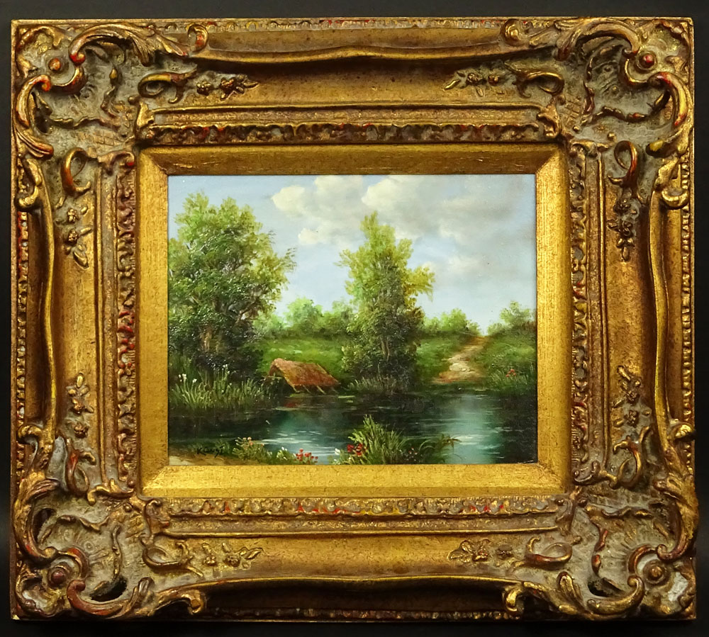 Modern Decorative Oil on Canvas "English Countryside"  