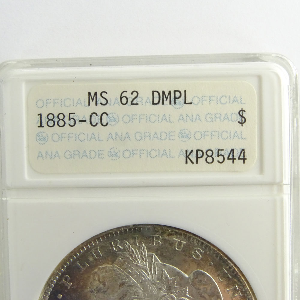 1885-CC Morgan Silver Dollar ANACS MS 62 DMPL
