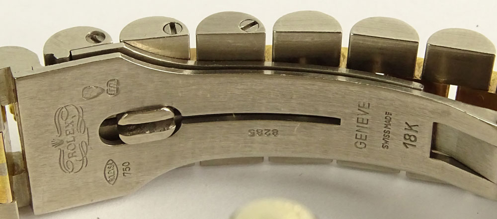 Men's Rolex 18 Karat Gold Tridor Oyster Perpetual Day Date President Chronometer watch.