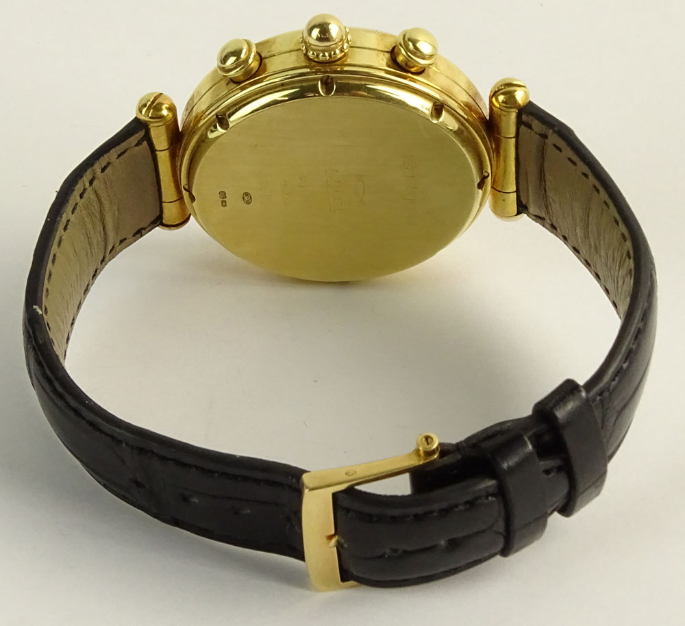 Men's Vintage Gerald Genta 18 Karat Yellow Gold Chronograph Automatic Movement Watch.