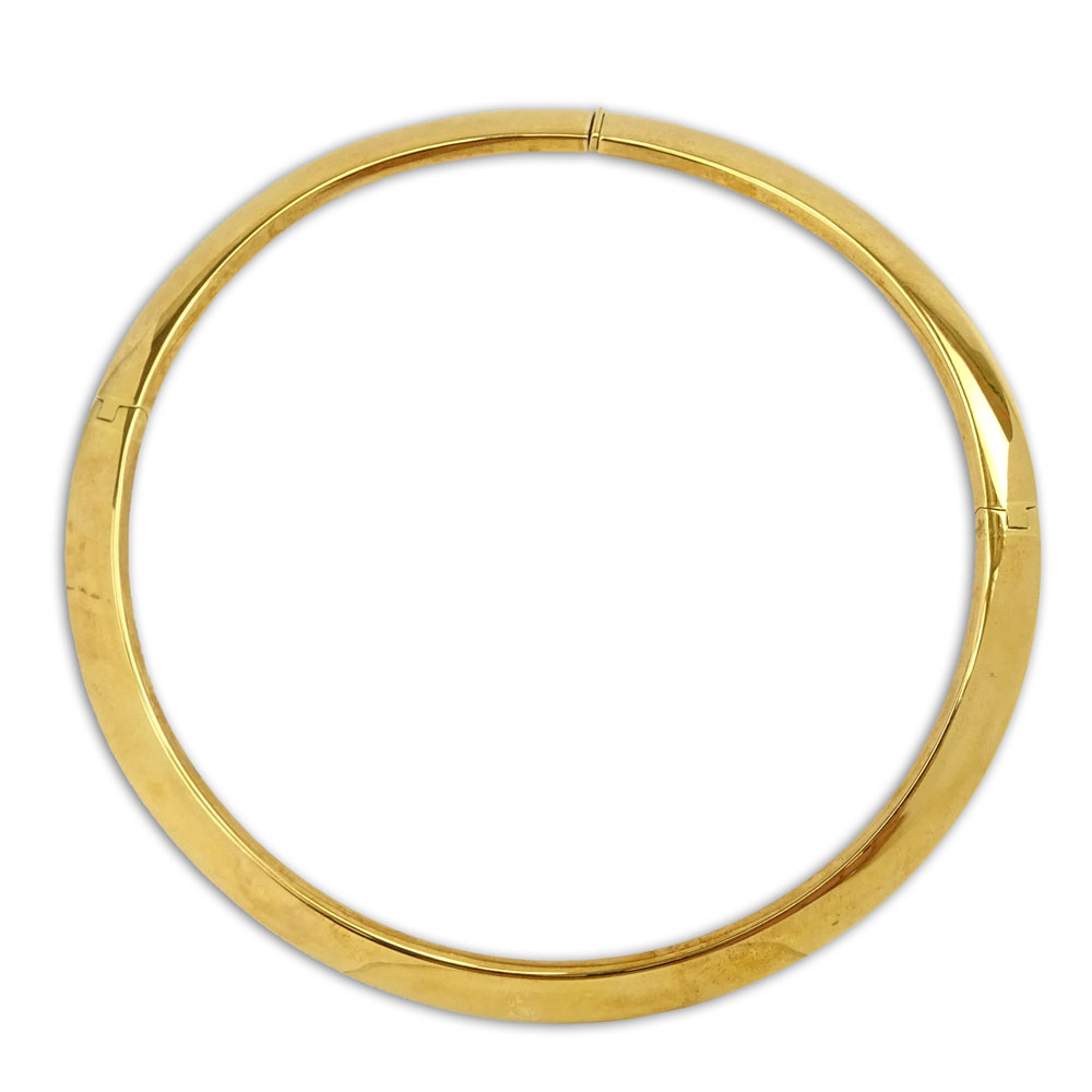 Vintage 14 Karat Yellow Gold Cuff Choker Necklace. | Kodner Auctions