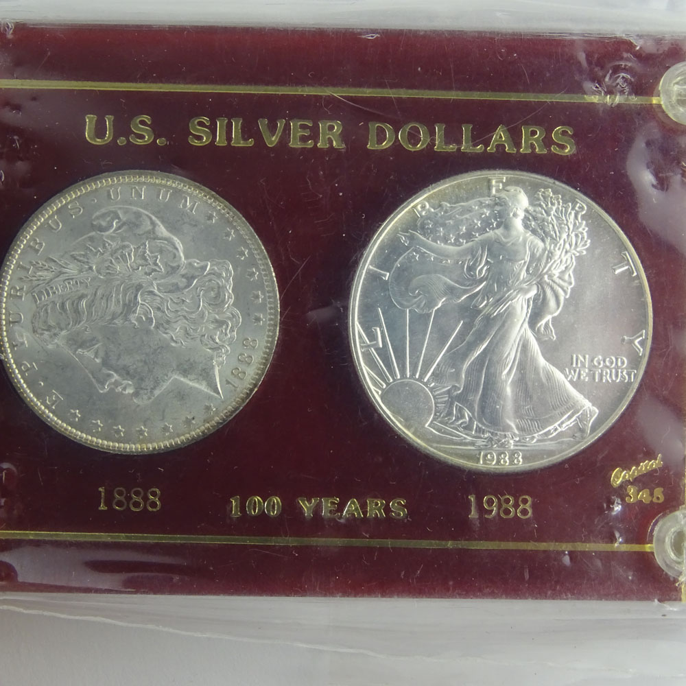 Lot of Three (3) U.S. Silver Dollar 1886 - 1986 100 Years Sets.
