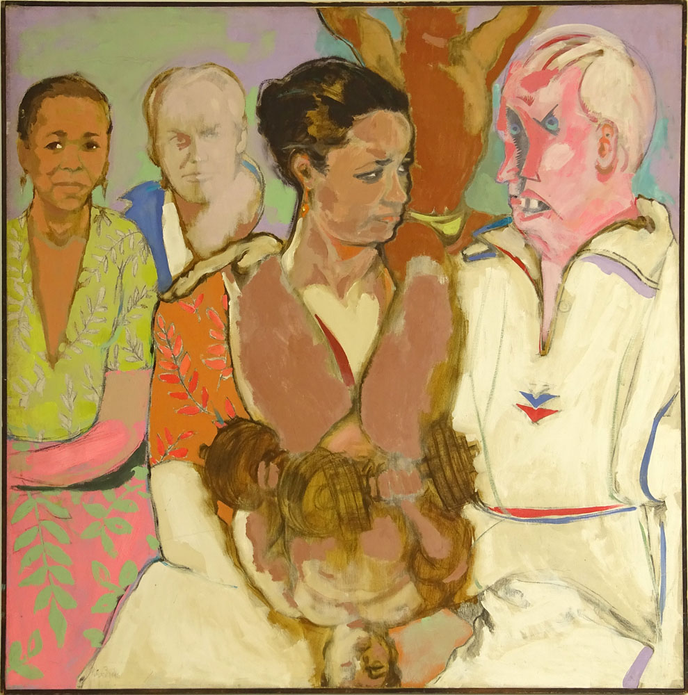 Richard Banks, American (born 1929) Oil on canvas "Untitled".