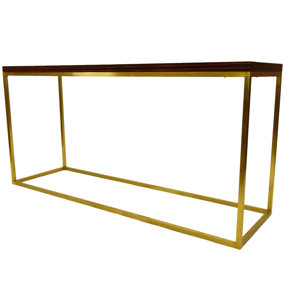Todd Hase, American 21st Century "Duval" Macassar Ebony and Brass Console Table (prototype).