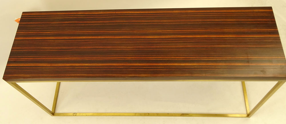 Todd Hase, American 21st Century "Duval" Macassar Ebony and Brass Console Table (prototype).