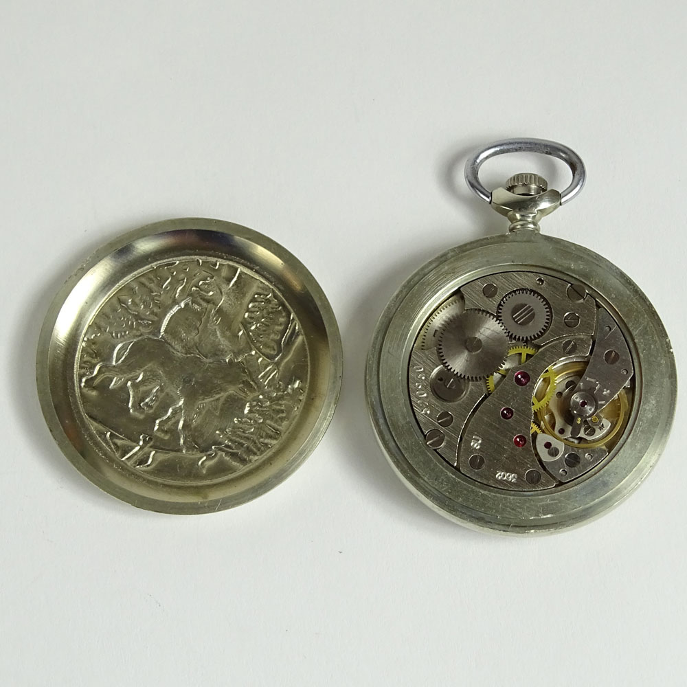 Vintage Hand painted Erotic Open Face Pocket watch.