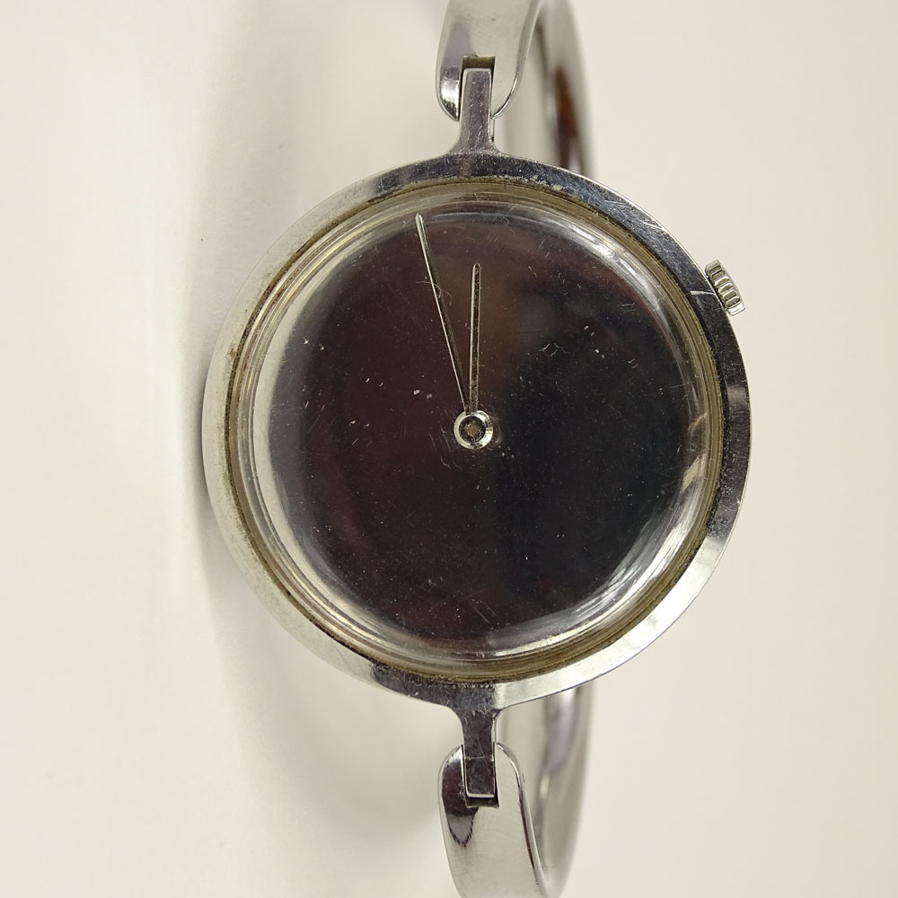 Vivianna Torun B¸low-H¸be, Swedish (1927-2004) for Georg Jensen Circa 1960 Stainless Steel Watch #227 with Chopard Movement.