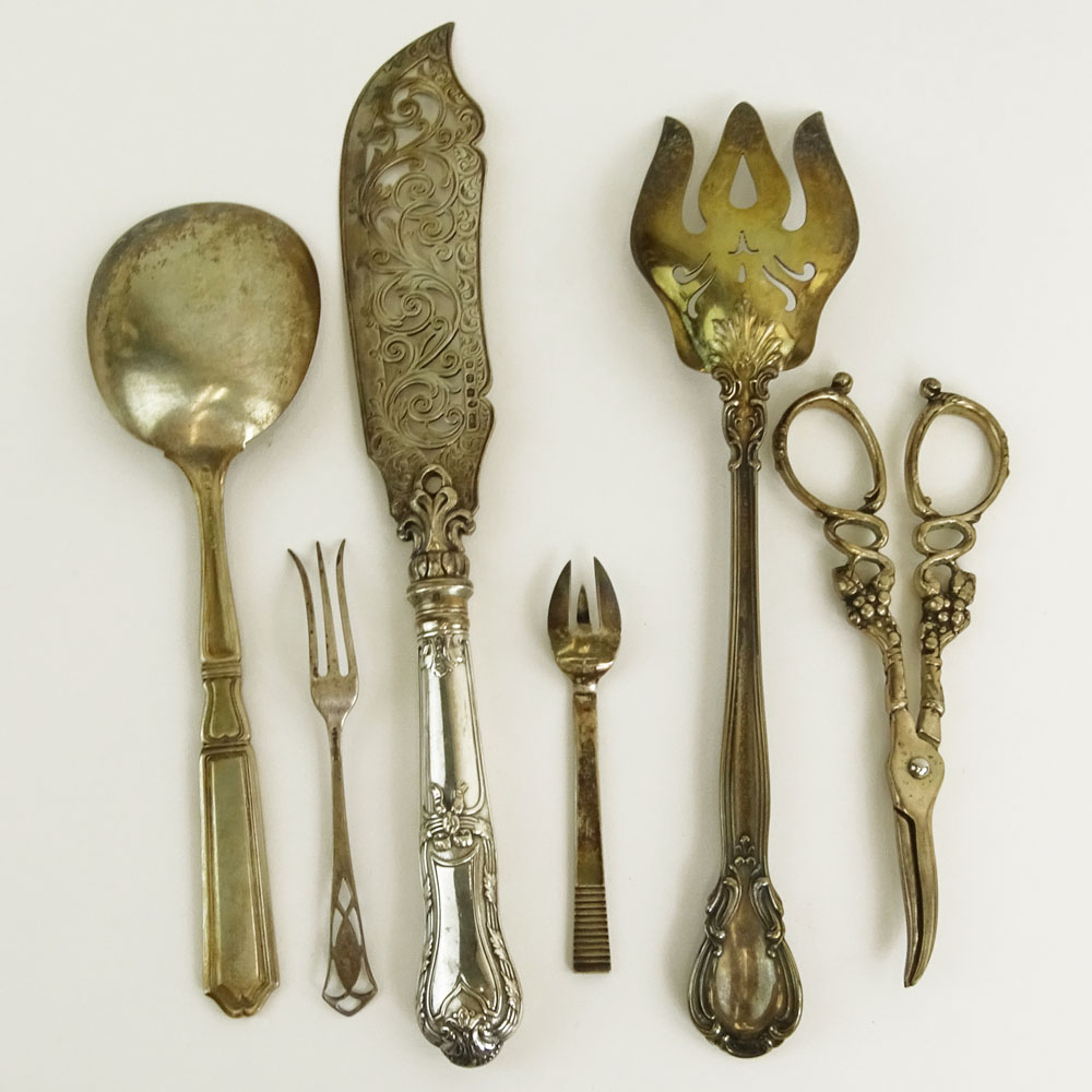 Lot of Antique and Vintage Sterling Silver Serving pieces.