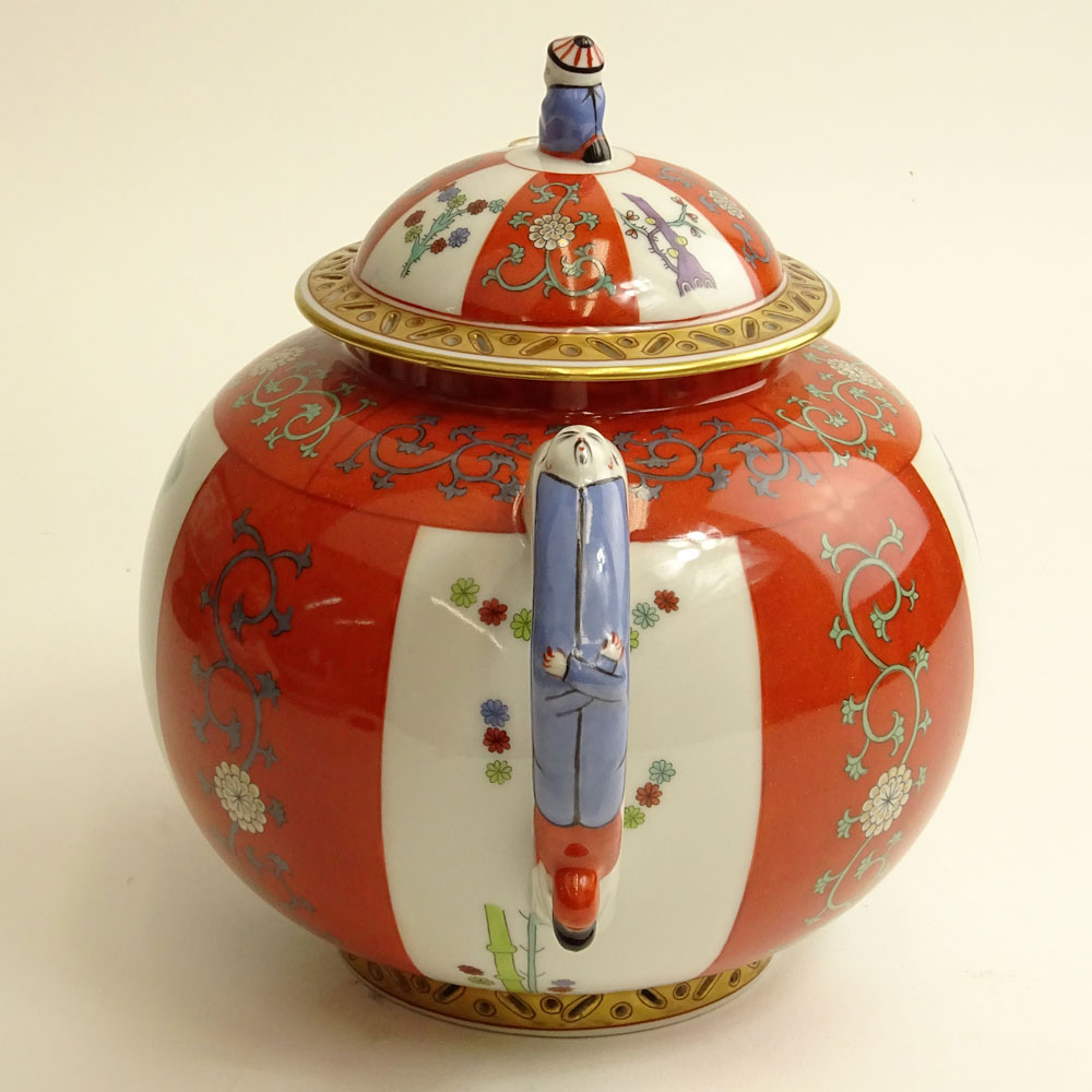 Herend "Red Dynasty" Teapot. 