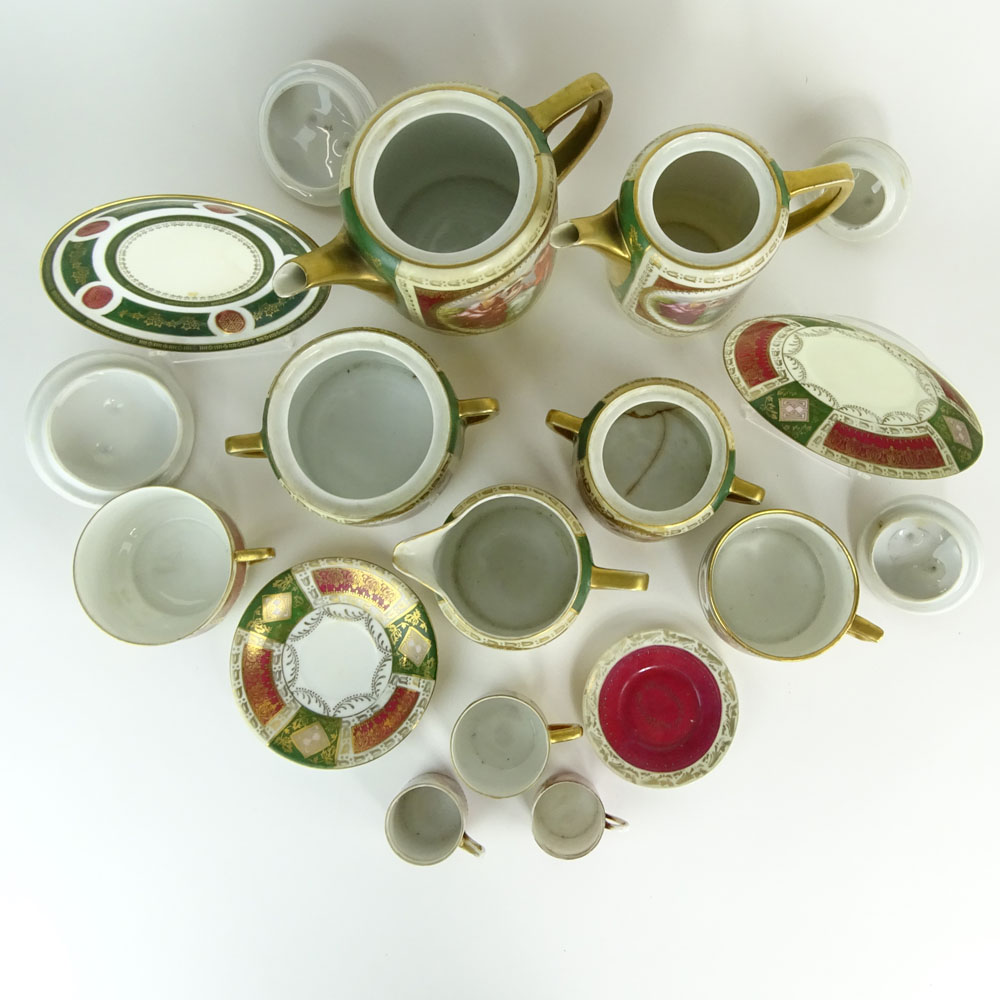 Forty Five (45) Piece Vienna Porcelain Assembled Coffee/Tea Service.